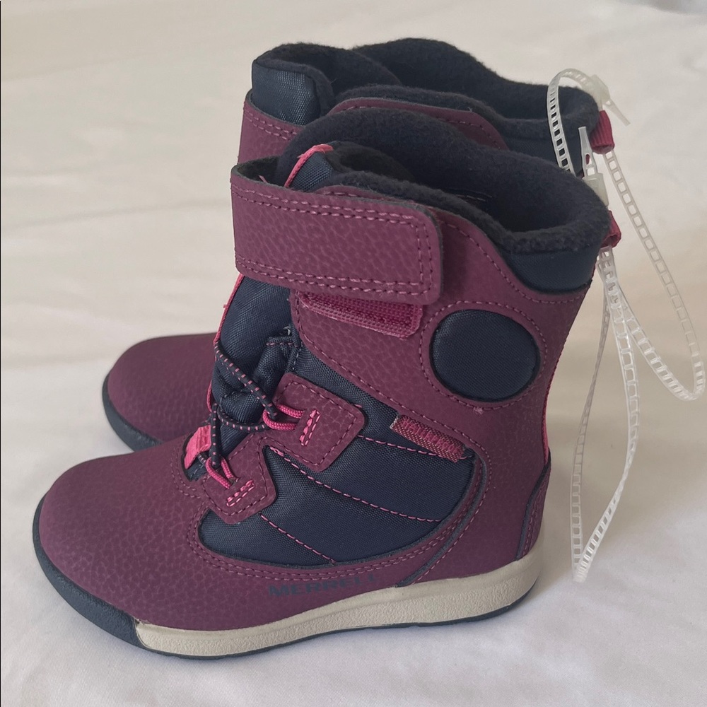Merrell Kids Burgundy and Black Boots
